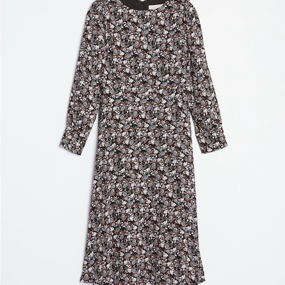 Ann Taylor LOFT Floral Print Slit Midi Dress Size 4